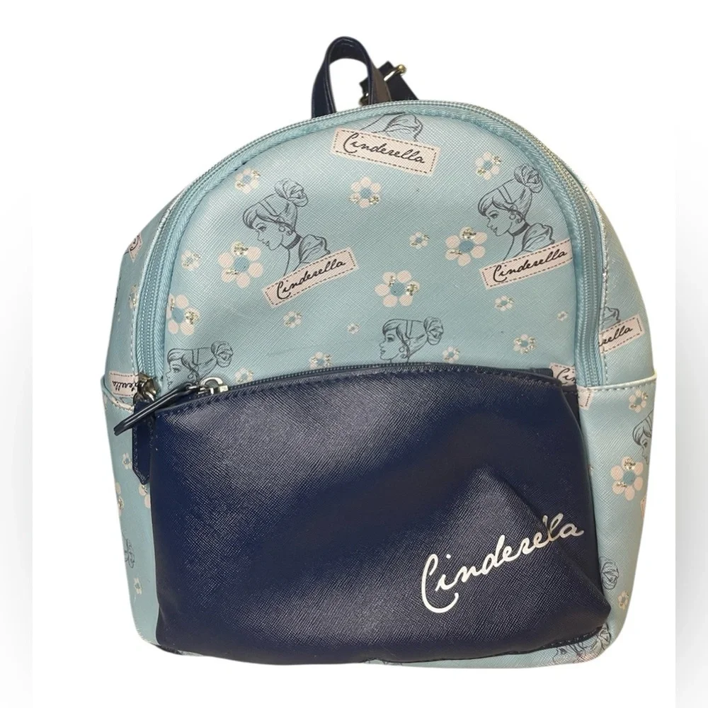 Disney Cinderella Mini Backpack – Danielle Nicole – Blue & Navy Princess Bag - Picture 2 of 8